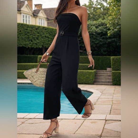 Spellbound Strapless Black Jumpsuit - Picture 2 of 4
